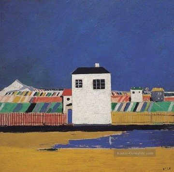 Reine Abstraktion Werke - Landschaft mit weißem Haus 1929 Kazimir Malewitsch abstrakt
